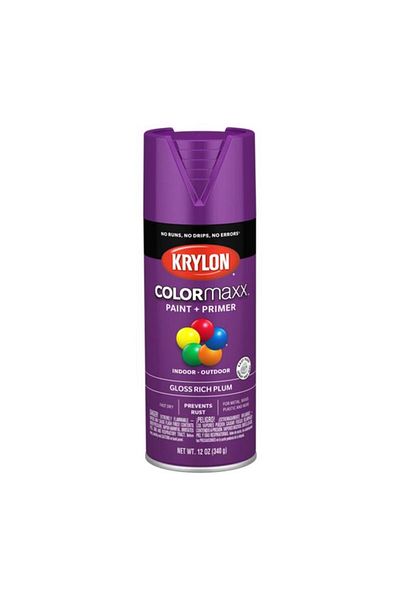 Generic KRYLON Colormaxx Indoor and Outdoor Spray Paint and Primer Rich Plum 12oz K05536007