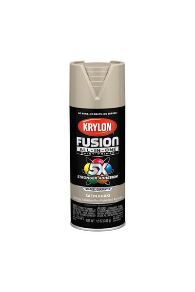 Generic KRYLON Fusion All-In-One Spray Paint and Primer Satin Khaki 12oz K02740007