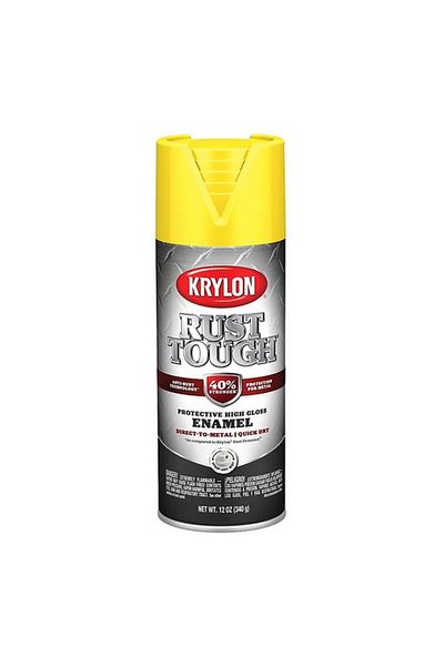 Generic KRYLON Rust Tough Protective High Gloss Enamel Spray Paint Yellow 12oz K09211008