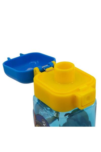 Generic زجاجة مياه STOR Paw Patrol Ecozen خالية من مادة BPA مع قفل أمان باللونين الأزرق والأصفر، 550 مل