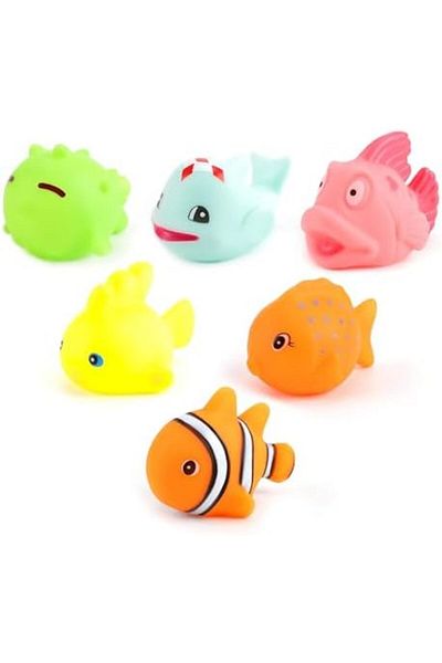 Moon Baby Sea Life Toys – 6-Pcs Bath Fish Toys for Toddlers