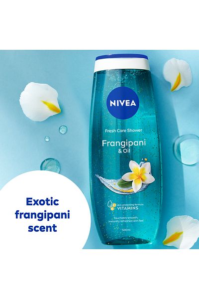 NIVEA Frangipani & Oil Shower Gel, Refreshing Body Wash Floral Scent, 500ml, Pack of 2