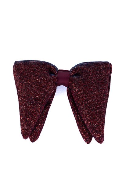 Oppland Men's Bow Tie Glitter Handmade Theatrical Model for Special Days and Nights Shiny Adjustable Clip-On