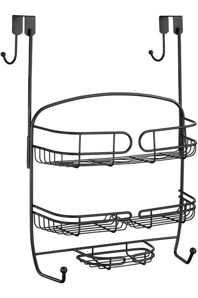MDesign bathroom hanging shelf, metal, black, 34.7 x 20.6 x 49.8 cm