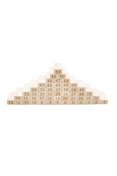 rexa 54 Pcs Wooden Stacking Blocks Game – Classic Tower Game for Kids & Family Fun, 29cm Height