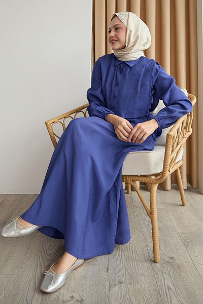 InStyle Indigo Dress with Bolero Tie