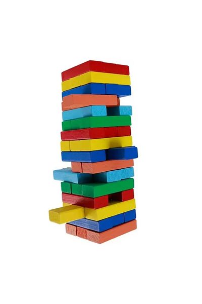 Jenga 54 Pcs Wooden Stacking Blocks Game – Classic Tower Game for Kids & Family Fun, 29cm Height