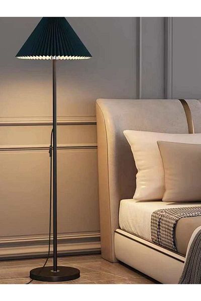 COOYA Nordic minimalist Floor Lamp, With 3 Color Temperature, 12W LED, Iron Base, for bedroom, Black