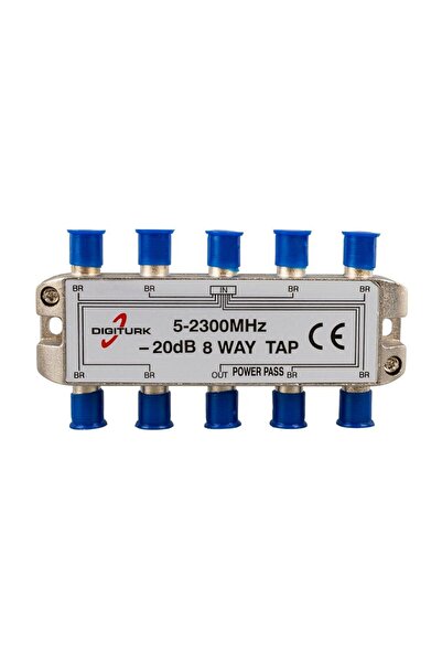 Powermaster Digitürk 5-2150 Mhz 20dB 8 Yollu Tap Switch 1/8 Splitter