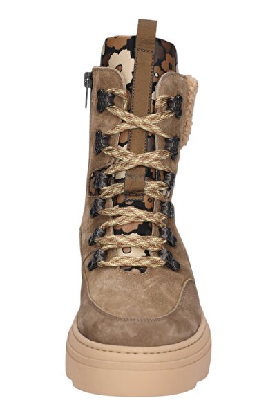 Waldläufer Damen Sportliche Stiefelette H-saiga 977806 500 Grau 344 Motta Taupe Leder Mit Eva & Herausnehmbar