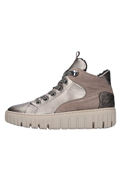 Waldläufer Damen Mid Sneaker H-livia Mid Top 941804 403 Grau 999 Schiefer Carbon Leder Mit Eva & Herausnehmbar