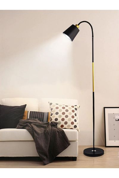 COOYA Nordic Style Modern Floor Lamp, With 3 Lighting, Metal Tube, Eye-Caring, 12W, E27, for Room