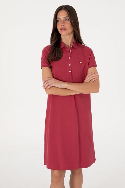U.S. Polo Assn. Women's Cherry Polo Neck Mini Length Knitted Dress 50305853-Vr223