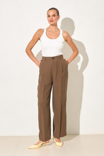 Setre Bitter-Brown Pocket Detailed Relaxed Fit Trousers