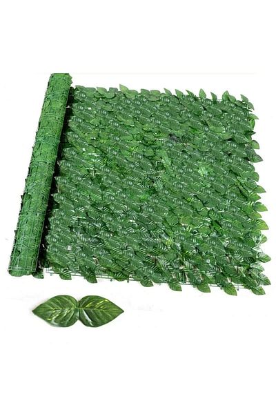 TodayShop Gard viu artificial, model cu frunze verzi, dimensiuni 1 x 3 m