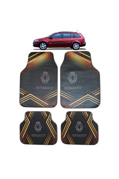 Generic Universal Floor Mats Renault Megane II Grandtour 2006–2009 – Yellow/Black