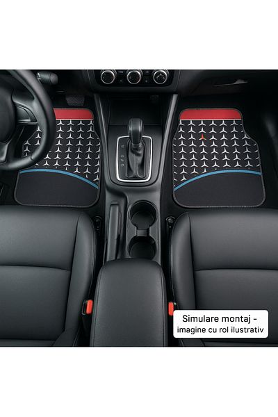 Generic Mercedes-Benz Universal Floor Mats – Abstract 3-Pointed Star Design