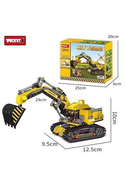 WOMA Woma Toys® Construction Set – 2 in 1 Excavator, 1,000 Pieces