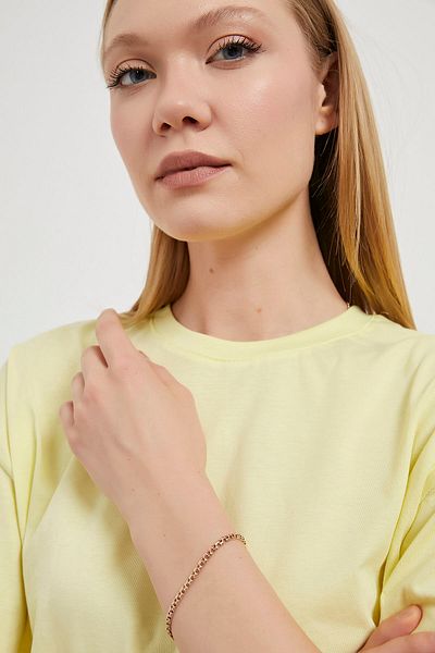 Arma Life Tricou crop galben cu decolteu pentru femei