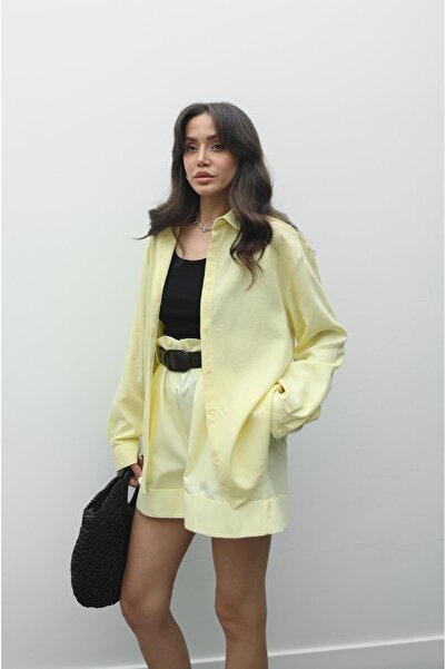 Havoş Yellow Sinius Linen Shirt