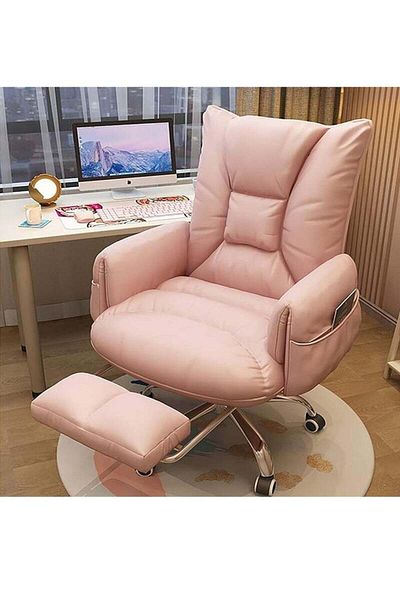 COOYA 110×60cm Office Gaming Chair Table, With well-padded seat and backrest, retractable footrest