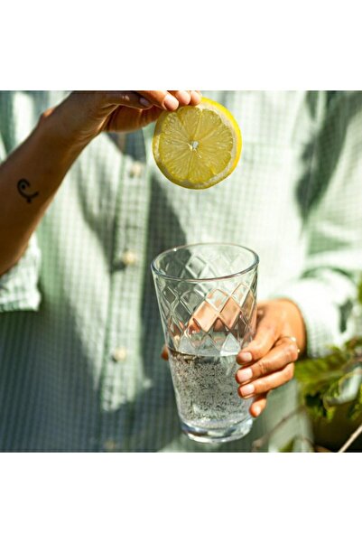 Home Lotte Tall Glasses 6 Pcs 370 ml Water, Soft Drinks, Lemonade, Highball, Cocktail Glass (Poland)