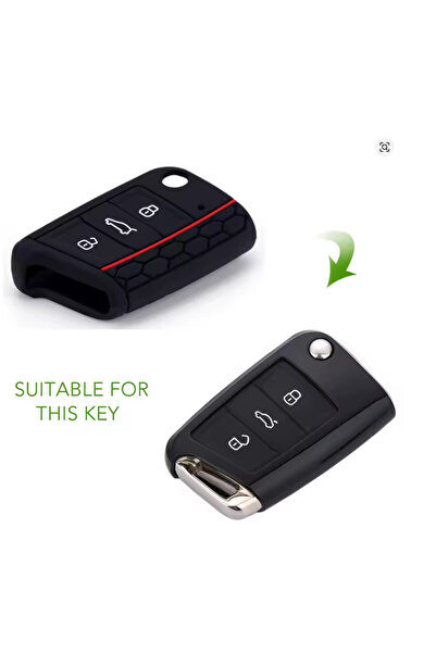 KOTO Silikon Anahtar Kılıfı VW Golf 7 MK7 VII - Tiguan Polo Skoda Octavia A7 ...