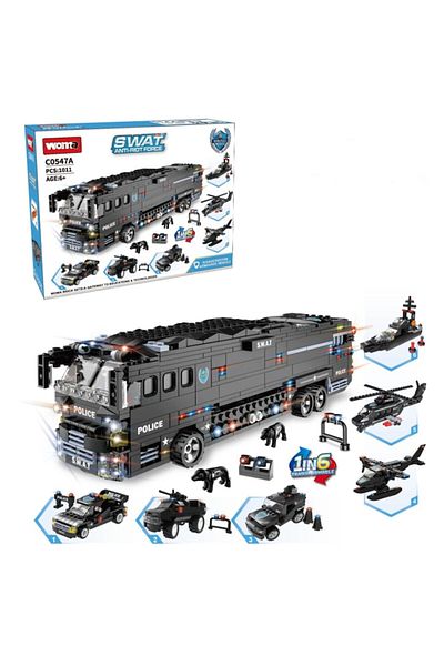 WOMA Construction Set Woma Toys® – SWAT 6 in 1, 1,011 Pieces