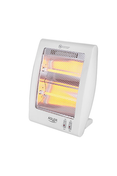 adler Radiator Cu Halogen, Adler, AD7709, 800W, 2 Trepte De Putere, Senzori De Supraincalzire, Alb