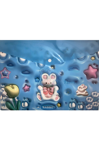 Bafix A4 Çıtçıtlı Dosya Fafayu Desenli Yy-1801 (12 Li Paket)