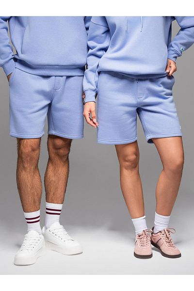 OMBRE Unisex-Sweatshorts mit Kordelzug in der Taille - Lavendel V9 OU-SRBC-0101 XL/XXL
