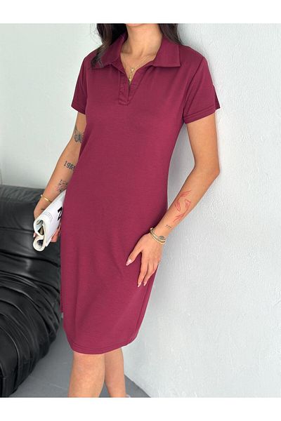 Elit Women's Modal Fabric Polo Neck Dress