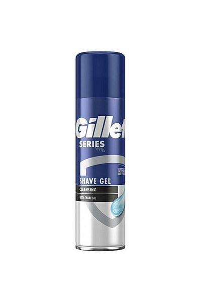 Gillette Charcoal Shaving Gel 200ml, With Active Carbon, Protection Against Irritation, Fresh Fragrance