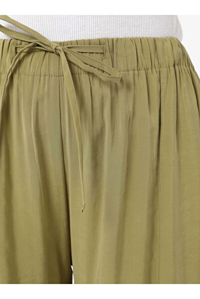 Refka Nervür Detaylı Modal Pantolon - Acik yesil - Refka