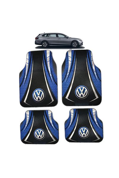 Generic Universal Floor Mats VW Passat B9 Variant 2024–2025 – Blue/Black