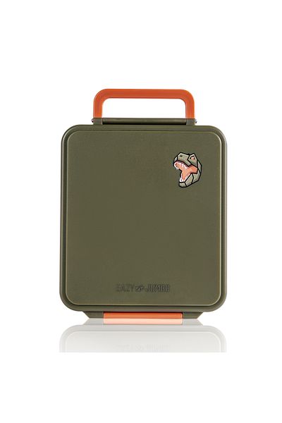 Eazy Kids Jumbo Bento Lunch Box w/ Thermos and Dip Jar - Green