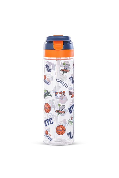 Eazy Kids Basket Ball Tritan Water Bottle W/ Spray 750ml - Blue