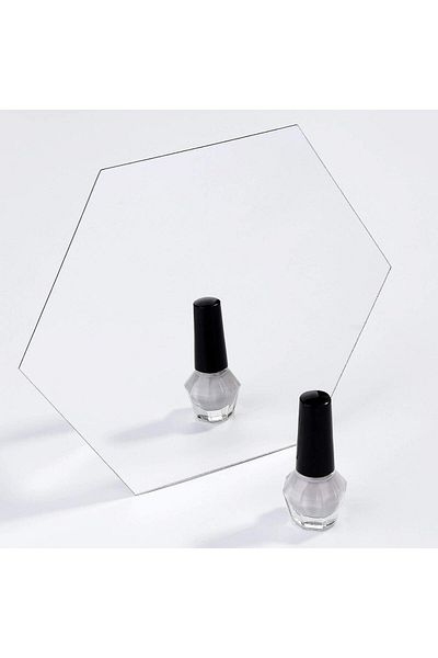 OEM Set de 12 autocolante de perete pentru oglindă, design hexagonal, 140 * 165 mm, argintii