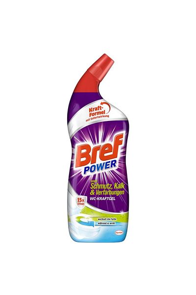 Bref Toilet cleaning gel, Bref Power, power against dirt, limescale and discoloration