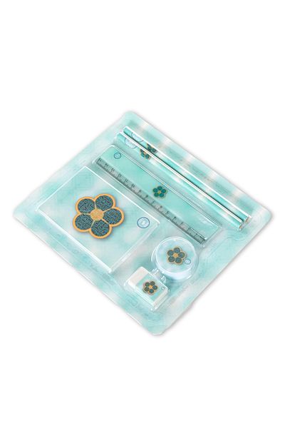 Eazy Kids Stationary Set - Daisy Flower Green