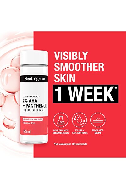 Neutrogena ® Clear & Defend+ Liquid Exfoliant with AHA + Panthenol