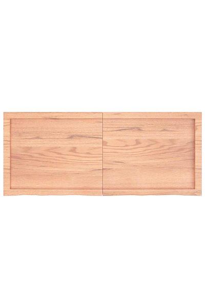 vidaxl Wall Shelf Light Brown 120x50x(2-4) cm Treated Solid Wood Oak