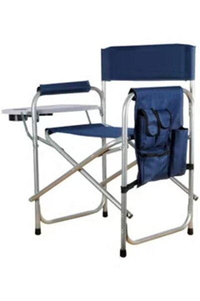 Generic Folding Chair with Storage Pocket and Side Table with 2 Cup Holes for Camping and Hiking