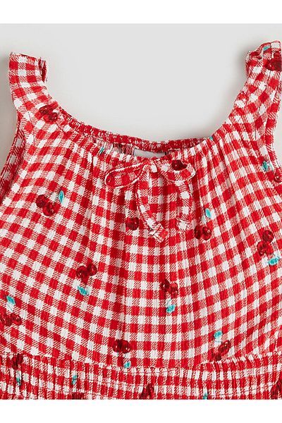 LC Waikiki New Season Square Collar Plaid Girls' Dress - S5L589Z4