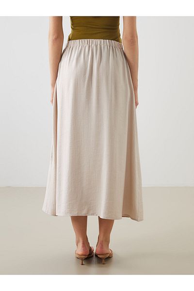 LC Waikiki New Season Elastic Waist Textured Pleated Skirt - S5Kv75Z8