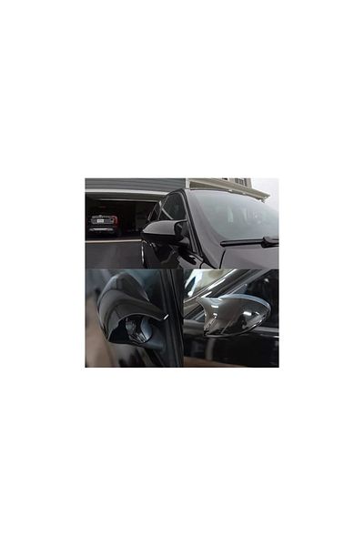 AUTOREY ® mirror caps, compatible with BMW 3 series, E90 2005-2007, Glossy Black, Batman Style