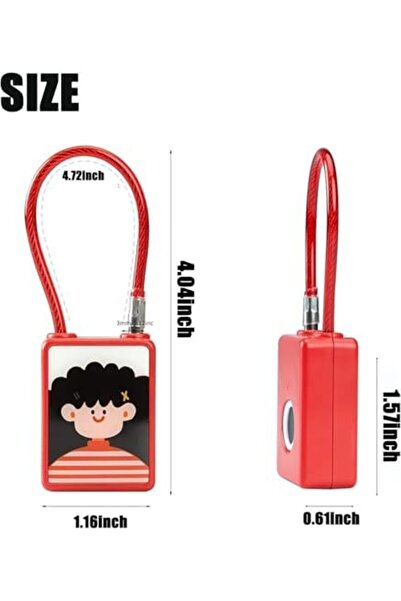 Fu-Mech Smart fingerprint lock, opens with fingerprint, suitable for kids and adults, with multiple colorful