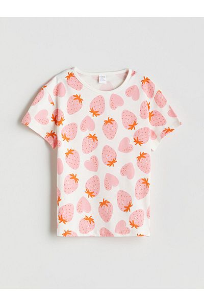 LC Waikiki New Season Crew Neck Printed Girls' T-Shirt - S5Jf81Z1