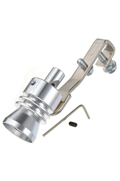 Folveit Krom Gri Renk Aparatlı Islık Sesli Orta Egzoz Ucu Turbo Sesi