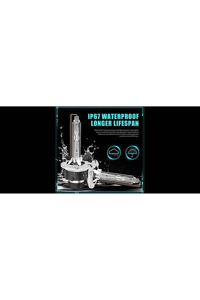 AUTOREY Set of 2 xenon bulbs D2S Premium, Quick Start metal socket, Cool White Light 6000k